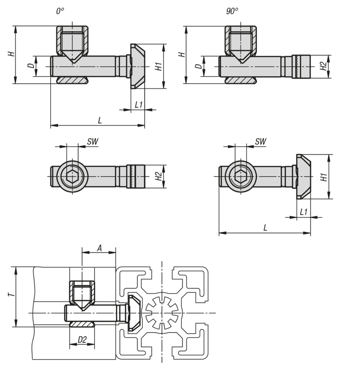 Fixation centrale type B
