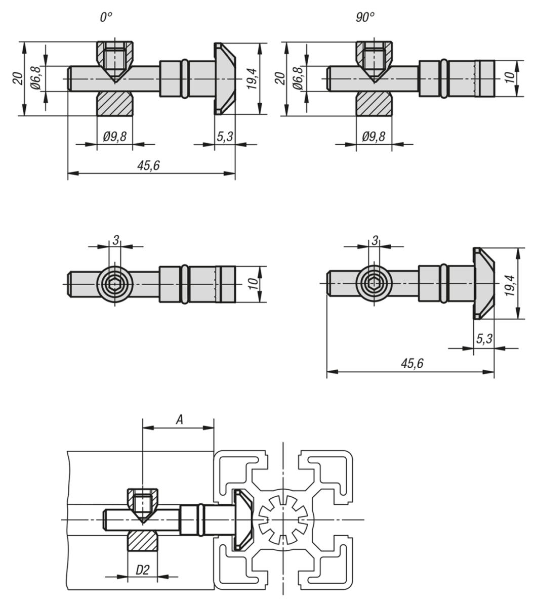 Fixation centrale type B