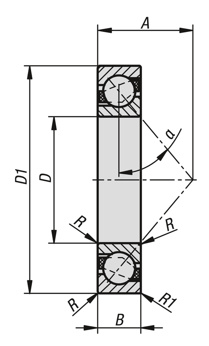Roulement à billes à contact oblique FAG à une rangée de billes