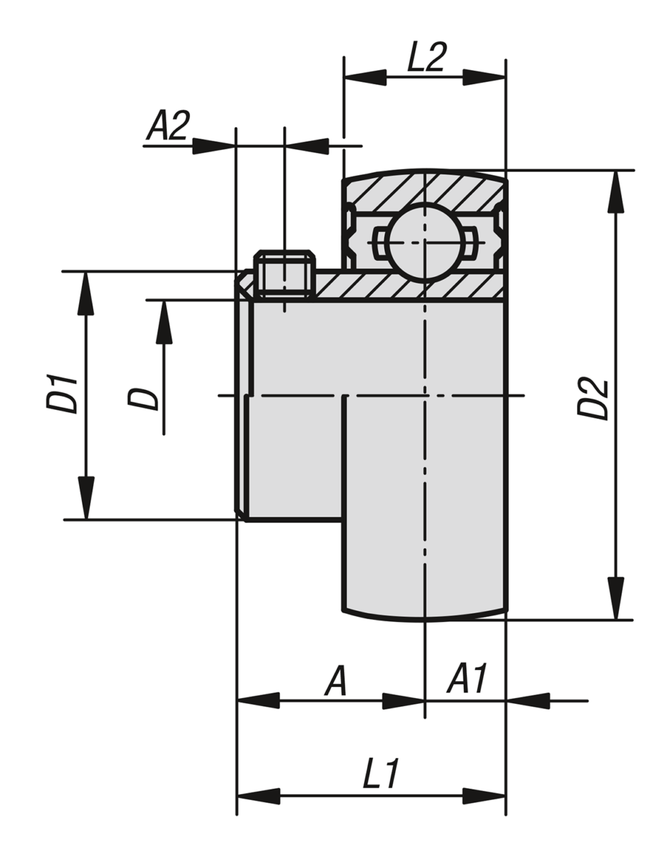 Cuscinetto con anello di bloccaggio B