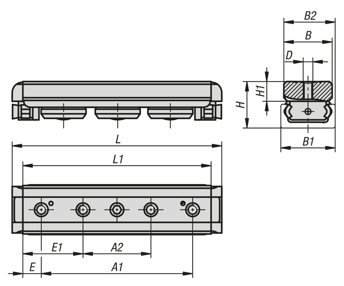 Roller guide carriage steel