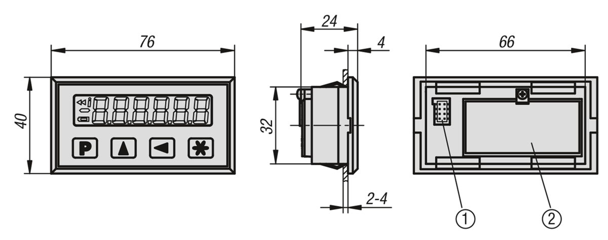 Indicador de posicionamiento cuasi-absoluto, independiente de la red, precisión del indicador de 10 µm, diseño pequeño