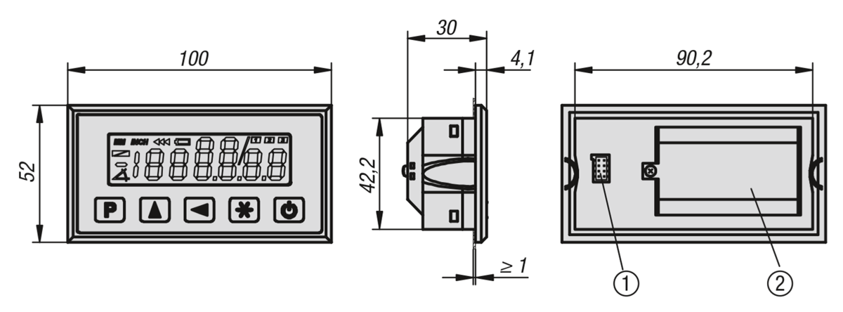Indicador de posicionamiento cuasi-absoluto, independiente de la red, precisión del indicador de 10 µm