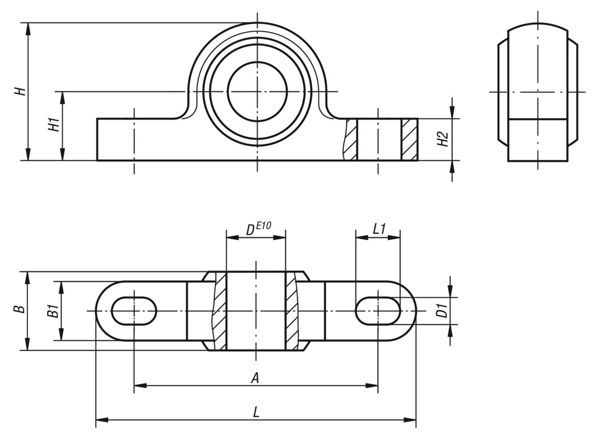Supporto snodato ritto igubal®