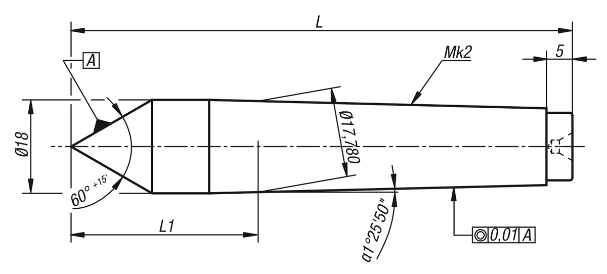 Pointe à 60° CM2