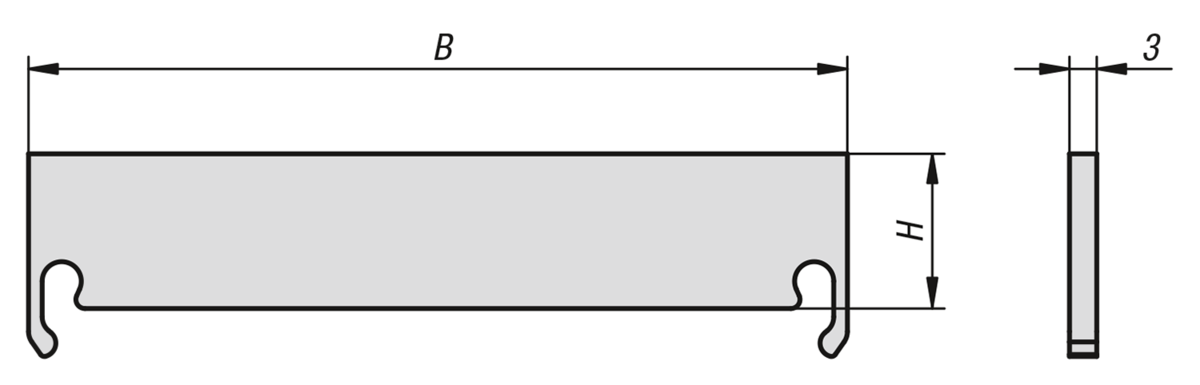 Cales d'appui à clipser