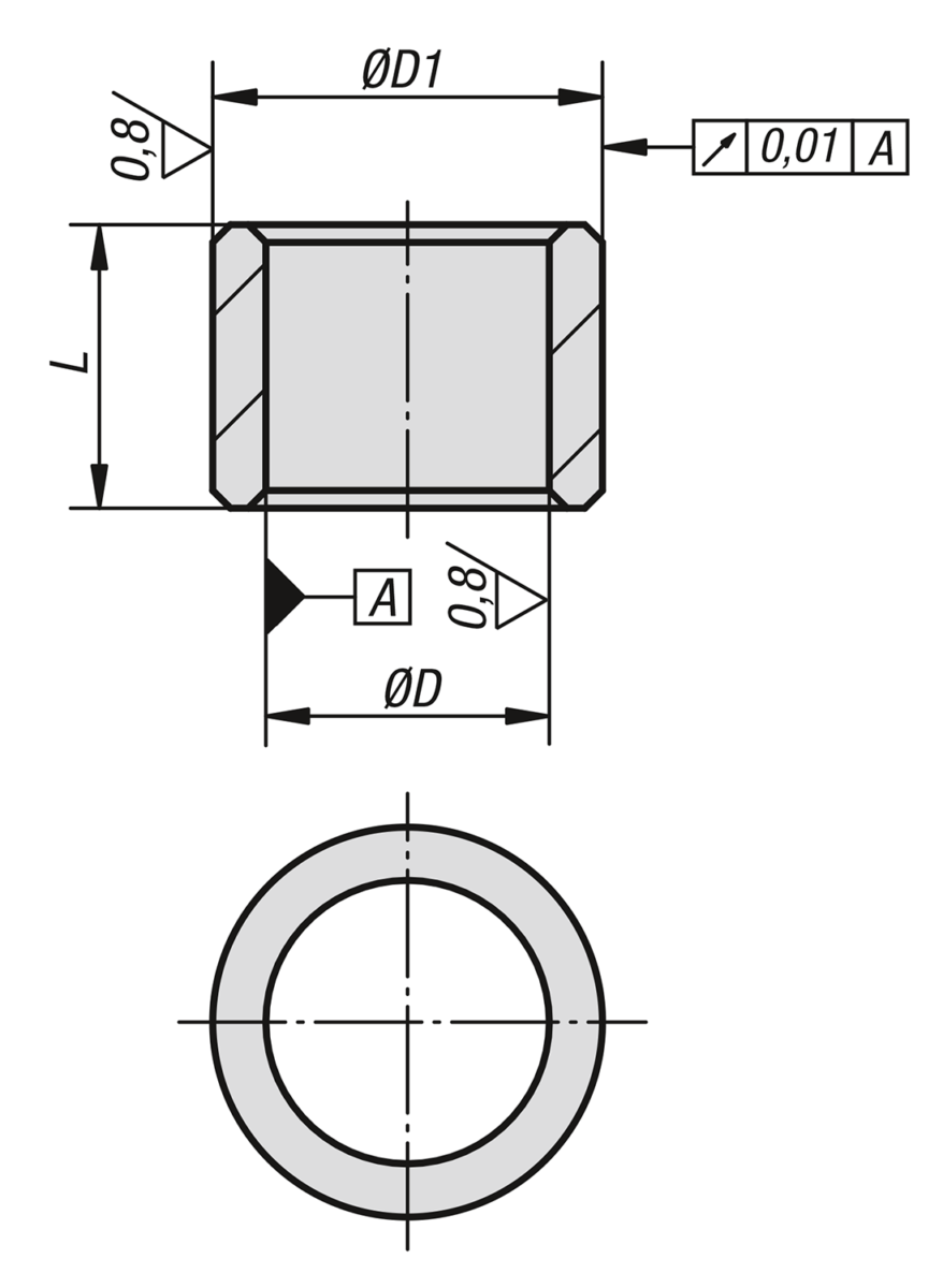 Douille de centrage pour systèmes modulaires