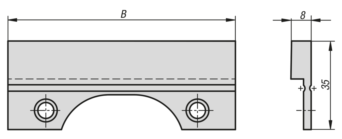 Mâchoire de serrage lisse
