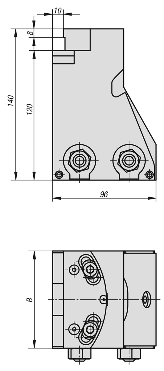Mors oscillant Etau de bridage 5 axes compact