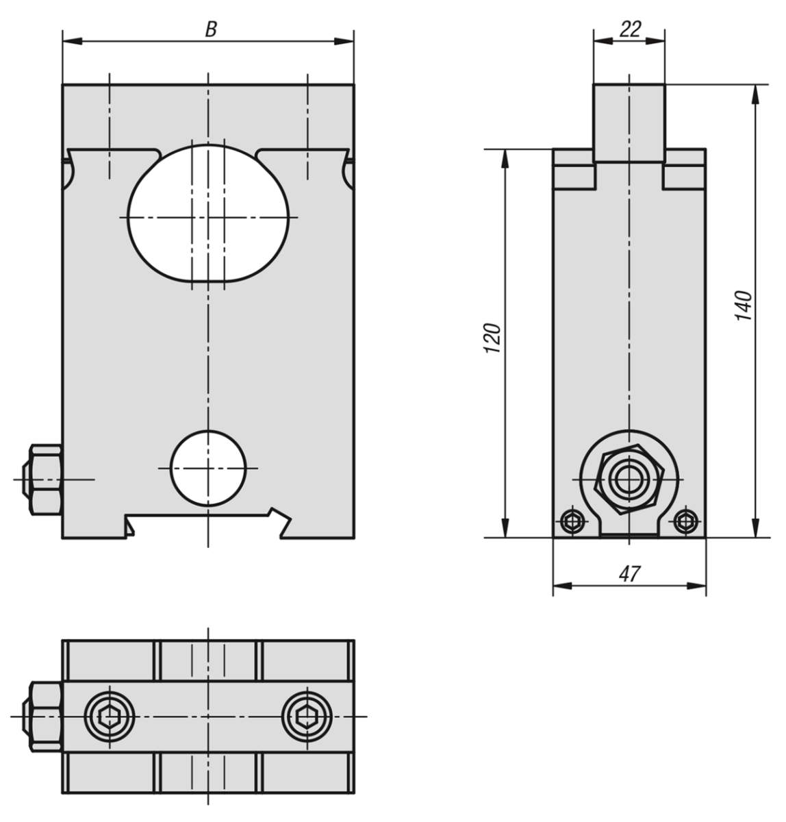 Mors intermédiaire Étau de bridage 5 axes compact