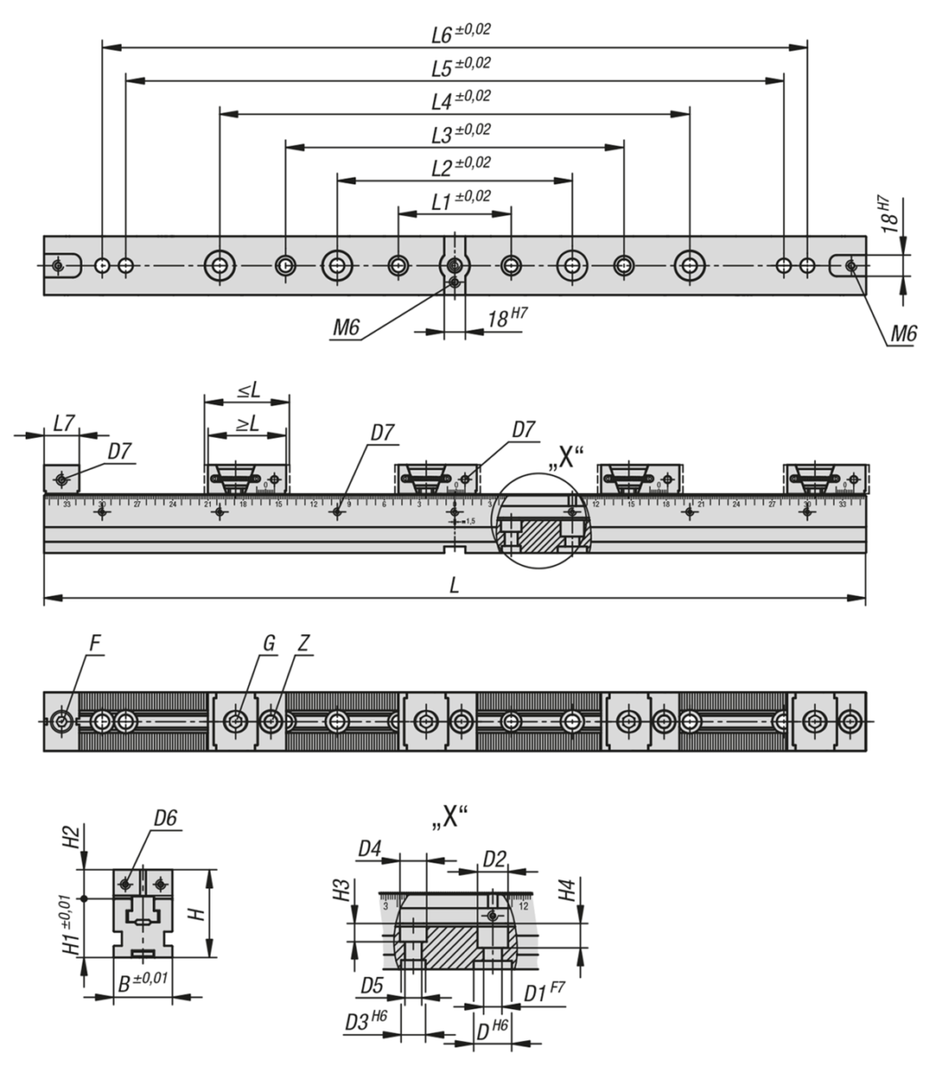 Systèmes de bridage multiple avec mors de serrage une face Mors fixe ES