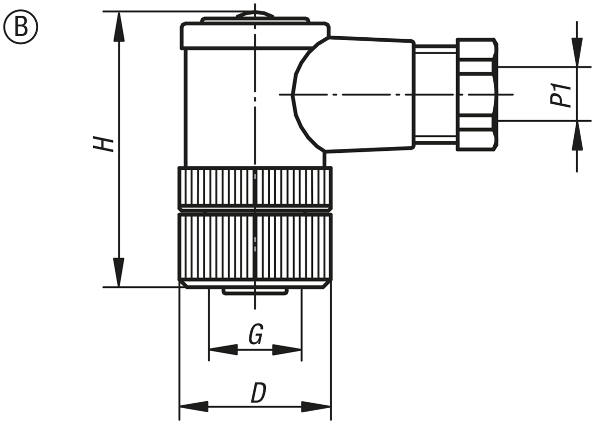 Connectors convertible with screw fitting, Form B