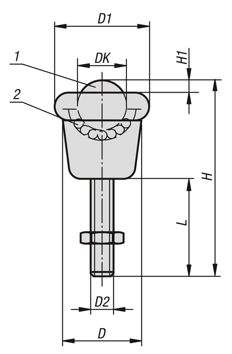 Hirate Ruote Per Sedia Ufficio 7,6 Cm (5 Pezzi) - Stelo Filettato 5/16-18 UNC - Per Pavimenti In Legno Con Dadi Di Blocco