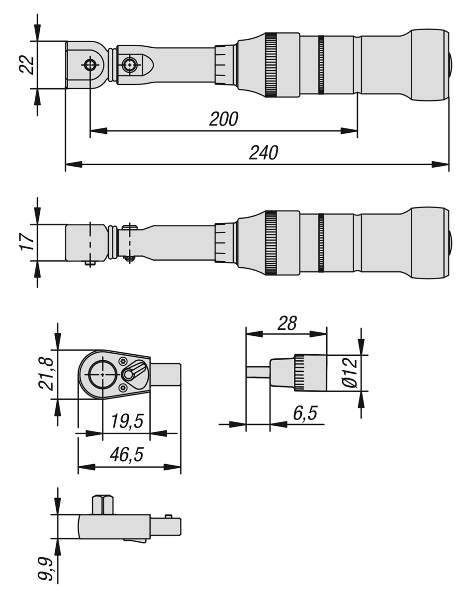Clé dynamométrique pour système de bridage 5 axes