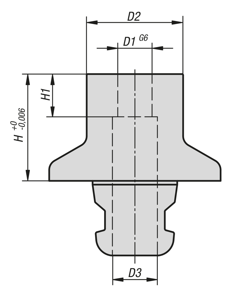 Adaptador reductor de 5 ejes UNILOCK tamaño de sistema 80 mm