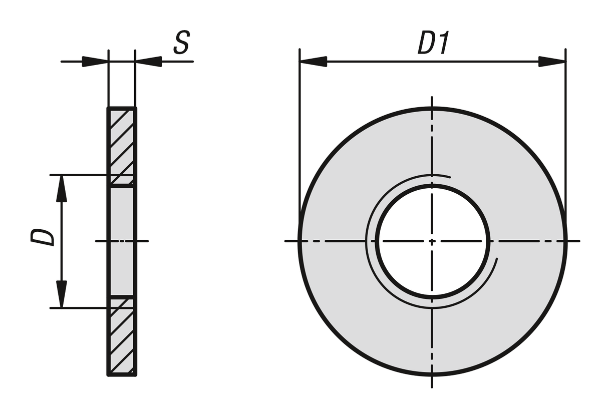 Hexagon head bolts with narrow shaft in Hygienic DESIGN